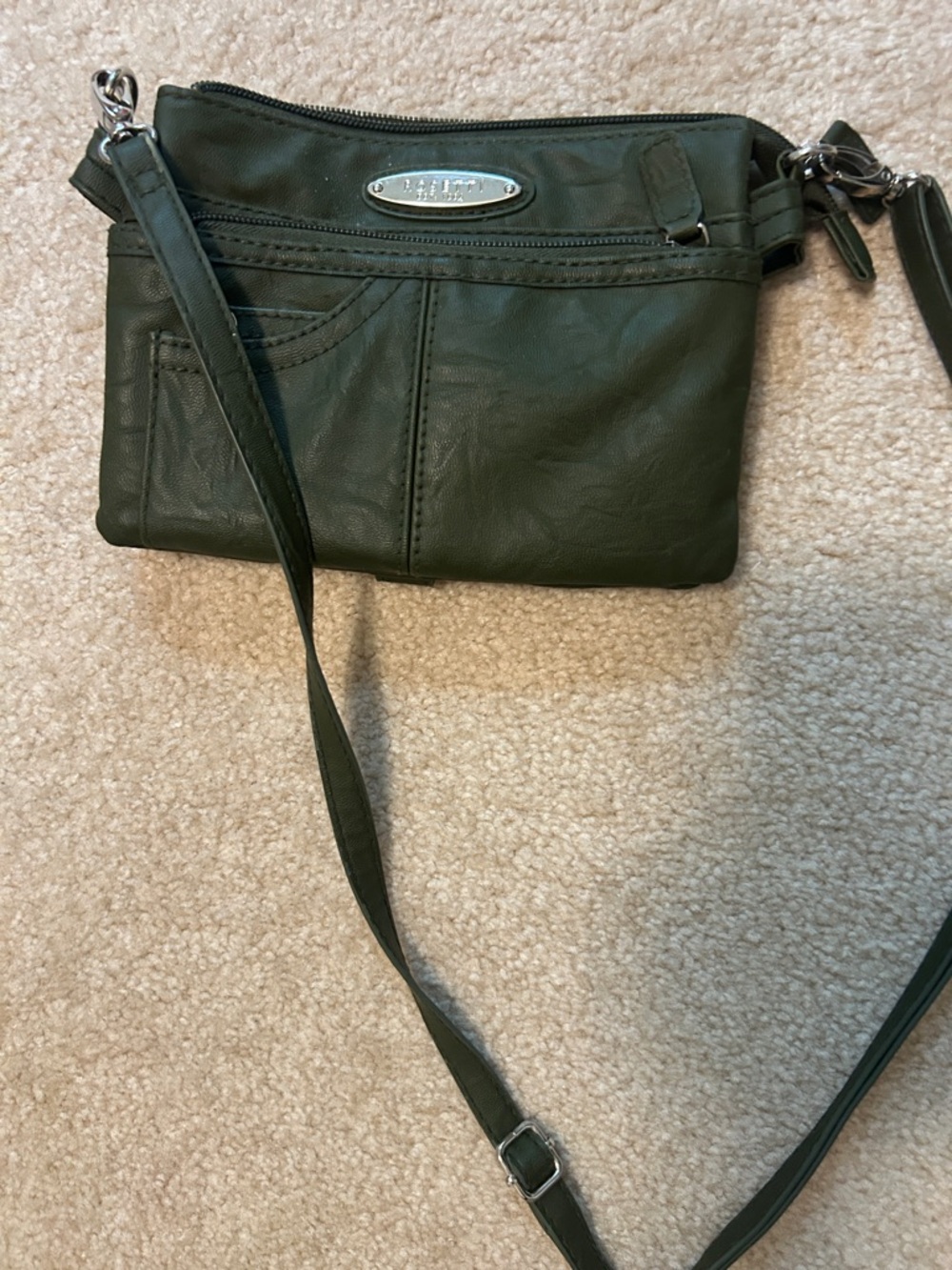 Crossbody Women's Bag in Dark Green - Unbranded